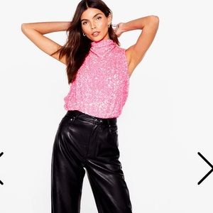 Sequin Pink NastyGal Top